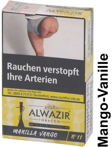 Alwazir Manilla Vango No.11 Shisha Tabak 50g Alwazir Manilla Vango No.11 Shisha Tabak 50g
