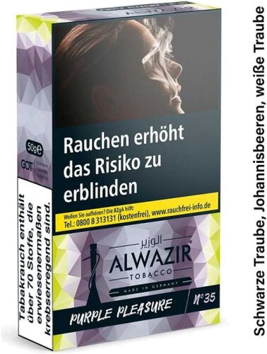 Alwazir Purple Pleasure No. 35 Shisha Tabak 50g