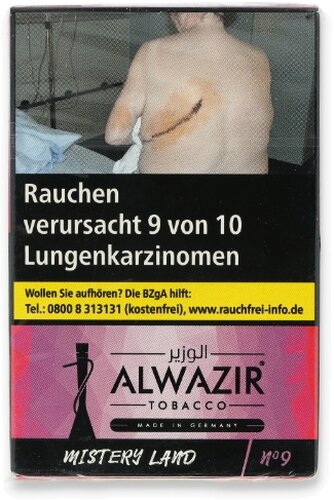Alwazir Shisha Tabak Mistery Land No.9 20g Alwazir Shisha Tabak Mistery Land No.9 20g