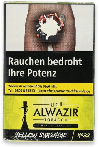 Alwazir Shisha Tabak Yellow Sunshine No.32 20g Alwazir Shisha Tabak Yellow Sunshine No.32 20g