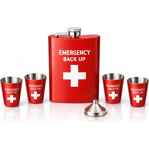 Angelo Flachmann Set Emergency back up 6oz.