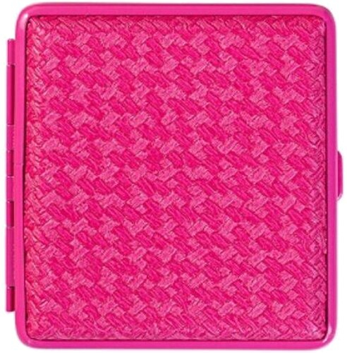 Angelo Metall Zigarettenetui 20er Pink mit pinkem Rahmen