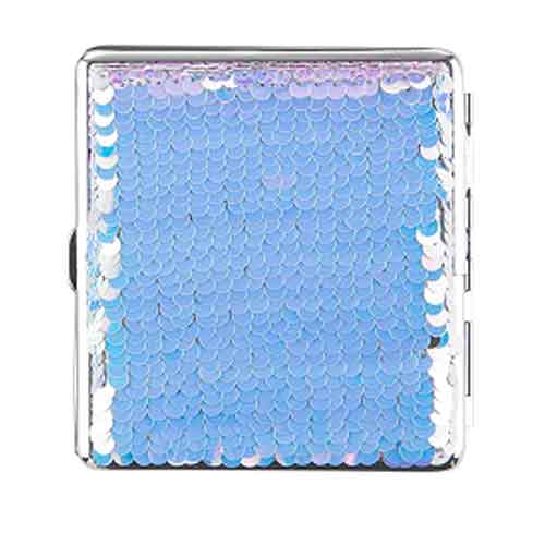 Angelo Zigaretten Etui Pailletten 20er blau Angelo Zigaretten Etui Pailletten 20er blau