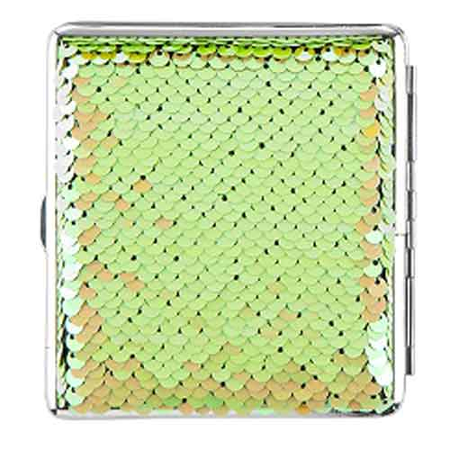 Angelo Zigaretten Etui Pailletten 20er grün Angelo Zigaretten Etui Pailletten 20er grün