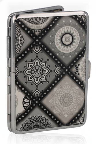 Angelo Zigarettenetui Boho Mandala 1v4 schwarz-Weiß