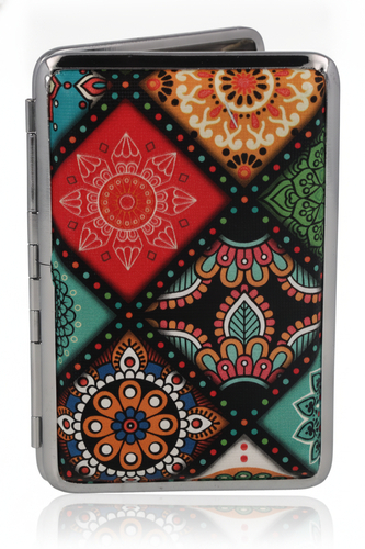 Angelo Zigarettenetui Boho Mandala 3v4 Orange-Rot