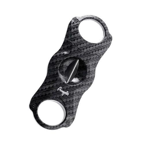 Angelo Zigarrenschneider V-Cut Carbon-Optik Anthrazit Kunststoff