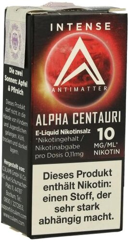 Antimatter Intense Nikotinsalzliquid Alpha Centauri 10ml 10mg Antimatter Intense Nikotinsalzliquid Alpha Centauri 10ml 10mg