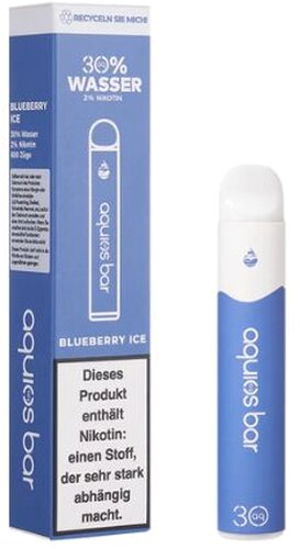Aquios Bar Blueberry Ice Einweg E-Zigarette auf Wasser Basis 20mg