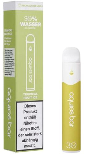 Aquios Bar Tropical Fruit Ice Einweg E-Zigarette auf Wasser Basis 20mg Aquios Bar Tropical Fruit Ice Einweg E-Zigarette auf Wasser Basis 20mg