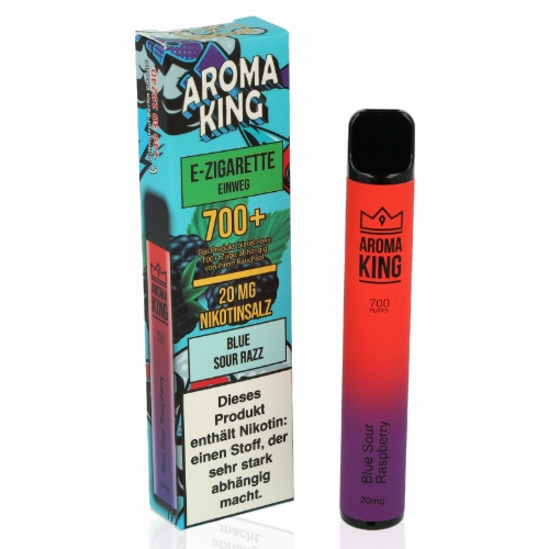 Aroma King 700+ Einweg E-Shisha Blue Sour Razz 20 mg Nikotin Aroma King 700+ Einweg E-Shisha Blue Sour Razz 20 mg Nikotin