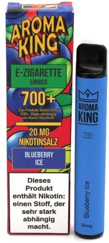 AROMA KING 700+ Blaubeere-Ice Einweg E-Shisha 20mg Nikotinsalz