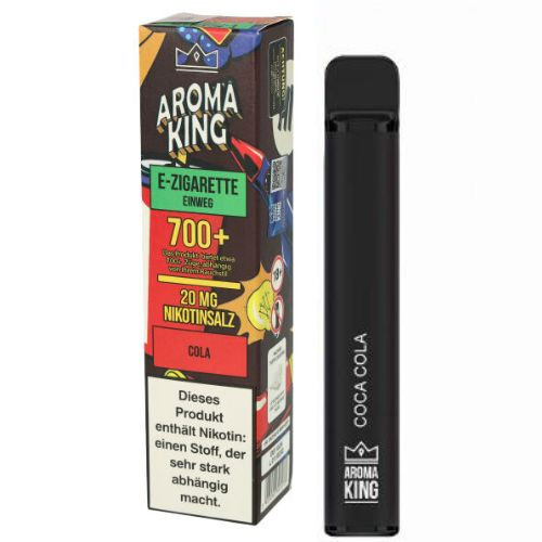 AROMA KING 700+ Cola-Aroma Einweg E-Shisha 20mg Nikotinsalz AROMA KING 700+ Cola-Aroma Einweg E-Shisha 20mg Nikotinsalz