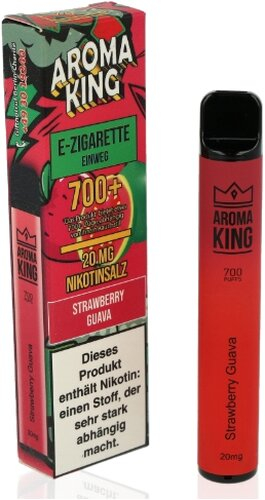 Aroma King 700+ Einweg E-Shisha Strawberry Guava 20 mg Nikotin