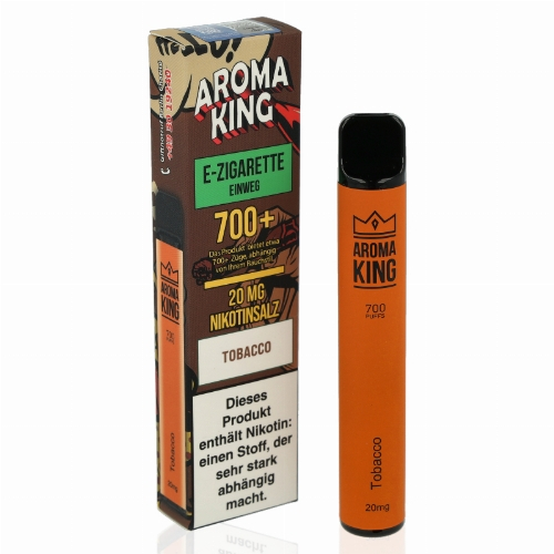 Aroma King 700+ Einweg E-Shisha Tobacco 20 mg Nikotin Aroma King 700+ Einweg E-Shisha Tobacco 20 mg Nikotin