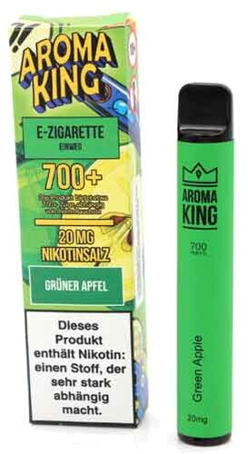 AROMA KING 700+ Grüner Apfel Einweg E-Shisha 20mg Nikotinsalz