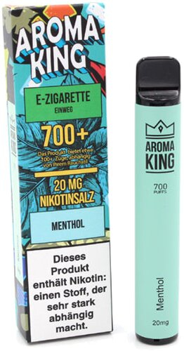 AROMA KING 700+ Menthol Einweg E-Shisha 20mg Nikotinsalz AROMA KING 700+ Menthol Einweg E-Shisha 20mg Nikotinsalz