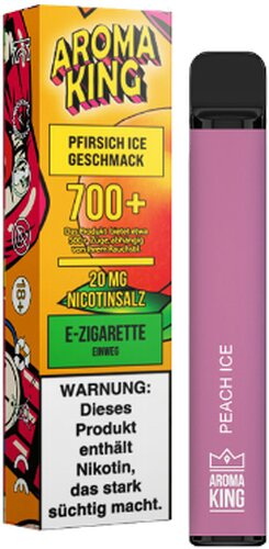 AROMA KING 700+ Pfirsich & Ice Einweg E-Shisha 20mg Nikotinsalz