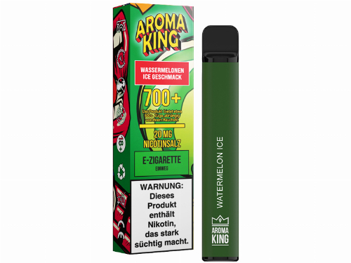 AROMA KING 700+ Wassermelone & Ice Einweg E-Shisha 20mg Nikotinsalz AROMA KING 700+ Wassermelone & Ice Einweg E-Shisha 20mg Nikotinsalz