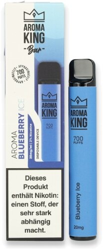 Aroma King Bar Blueberry Ice Einweg E-Shisha 20mg Aroma King Bar Blueberry Ice Einweg E-Shisha 20mg