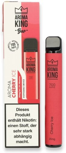 Aroma King Bar Cherry Ice Einweg E-Shisha 20mg Aroma King Bar Cherry Ice Einweg E-Shisha 20mg