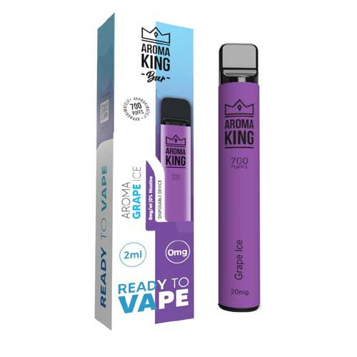 Aroma King Bar Grape Ice Einweg E-Shisha 0mg Aroma King Bar Grape Ice Einweg E-Shisha 0mg