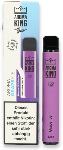 Aroma King Bar Grape Ice Einweg E-Shisha 20mg Aroma King Bar Grape Ice Einweg E-Shisha 20mg