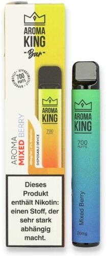 Aroma King Bar Mixed Berry Einweg E-Shisha 20mg Aroma King Bar Mixed Berry Einweg E-Shisha 20mg