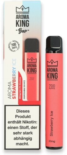 Aroma King Bar Strawberry Ice Einweg E-Shisha 20mg
