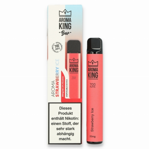 Aroma King Bar Strawberry Ice Einweg E-Shisha 20mg Aroma King Bar Strawberry Ice Einweg E-Shisha 20mg