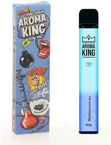 Aroma King Blackcurrant Ice Einweg e-Shisha ohne Nikotin ca. 700 Züge