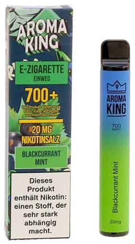 Aroma King Blackcurrant Mint Einweg e-Shisha ca. 700 Züge 20mg 