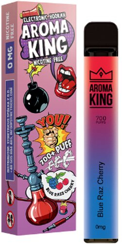 Aroma King Blue Raz Cherry Einweg e-Shisha ohne Nikotin ca. 700 Züge