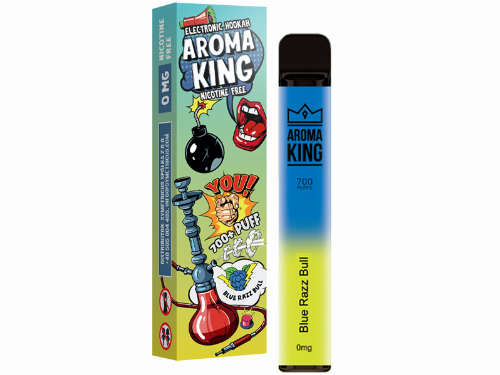 Aroma King Blue Razz Bull Einweg e-Shisha ohne Nikotin ca. 700 Züge Aroma King Blue Razz Bull Einweg e-Shisha ohne Nikotin ca. 700 Züge