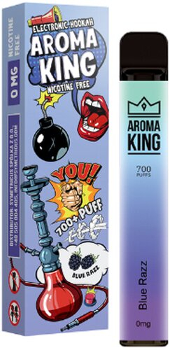 Aroma King Blue Razz Einweg e-Shisha ohne Nikotin ca. 700 Züge