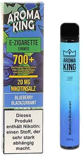 Aroma King Blueberry Blackcurrant Einweg e-Shisha ca. 700 Züge 20mg 