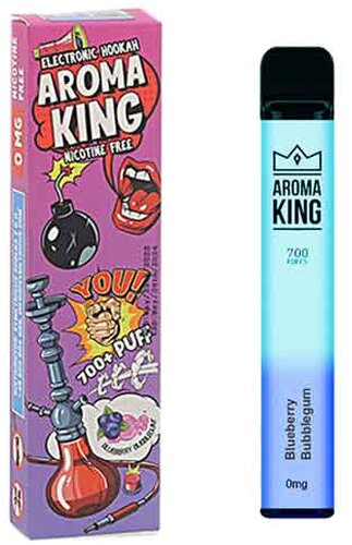 Aroma King Blueberry Bubblegum Einweg e-Shisha ohne Nikotin ca. 700 Züge