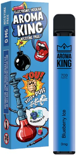 Aroma King Blueberry Ice Einweg e-Shisha ohne Nikotin ca. 700 Züge Aroma King Blueberry Ice Einweg e-Shisha ohne Nikotin ca. 700 Züge