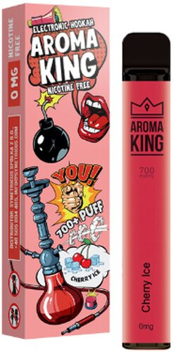 Aroma King Cherry Ice Einweg e-Shisha ohne Nikotin ca. 700 Züge
