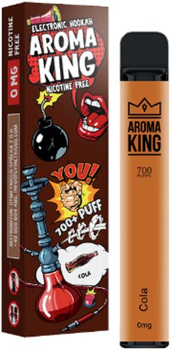 Aroma King Cola Einweg e-Shisha ohne Nikotin ca. 700 Züge Aroma King Cola Einweg e-Shisha ohne Nikotin ca. 700 Züge