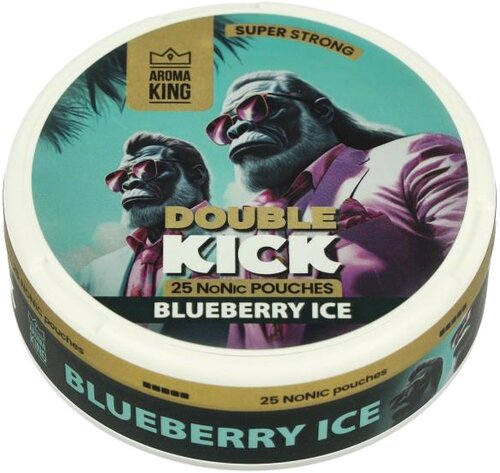 Aroma King Double Kick Pouches Blueberry Ice NoNic 10mg 25 Stk.