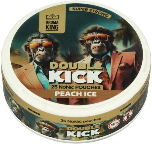 Aroma King Double Kick Pouches Peach Ice NoNic 10mg 25 Stk.
