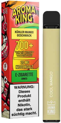 AROMA KING 700+ Cool-Mango-Aroma Einweg E-Shisha 20mg Nikotinsalz