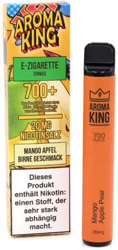 AROMA KING 700+ Mango-Apfel-Birne-Aroma Einweg E-Shisha 20mg Nikotinsalz AROMA KING 700+ Mango-Apfel-Birne-Aroma Einweg E-Shisha 20mg Nikotinsalz