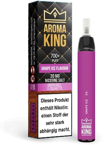 AROMA KING Grape Ice Einweg E-Shisha 20mg Nikotinsalz AROMA KING Grape Ice Einweg E-Shisha 20mg Nikotinsalz
