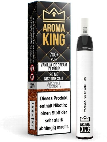 AROMA KING Vanille Einweg E-Shisha 20mg Nikotinsalz