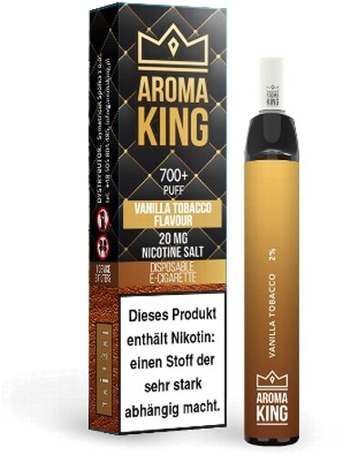 AROMA KING Vanille Tobacco 20mg Nikotinsalz Einweg E-Shisha