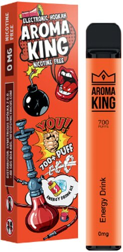 Aroma King Energy-Drink-Ice Aroma Einweg e-Shisha ohne Nikotin ca. 700 Züge Aroma King Energy-Drink-Ice Aroma Einweg e-Shisha ohne Nikotin ca. 700 Züge