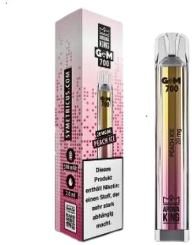 Aroma King Gem 700 Peach Ice Einweg E-Zigarette 20mg