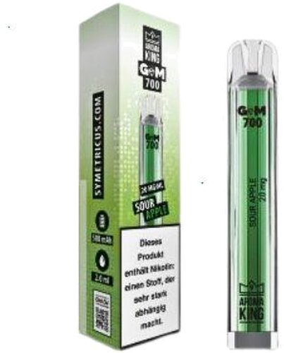 Aroma King Gem 700 Sour Apple Einweg E-Zigarette 20mg Aroma King Gem 700 Sour Apple Einweg E-Zigarette 20mg